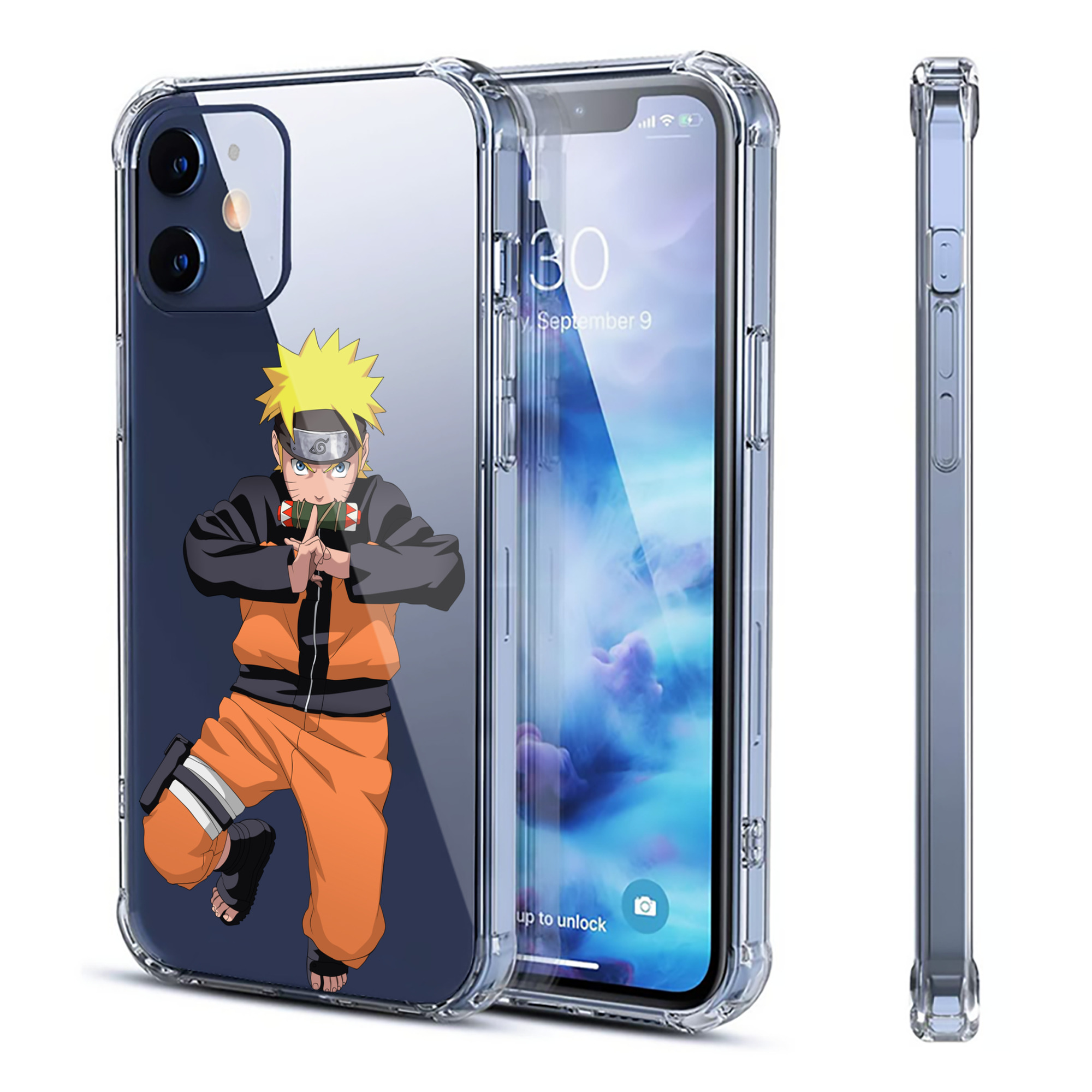 （画像用） NARUTO -ナルト- うずまき ナルト Uzumaki Naruto 【iPhone 12シリーズ対応】透明スマホケース（クリアソフトケース）